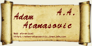 Adam Atanasović vizit kartica